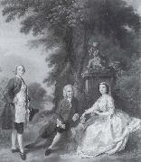 Thomas Gainsborough Jonathan Tyers with his daughter and son-in-law,Elizabeth and John Wood USA oil painting artist